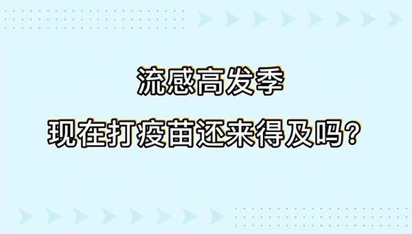 流感高發季現在打疫苗還來得及嗎？